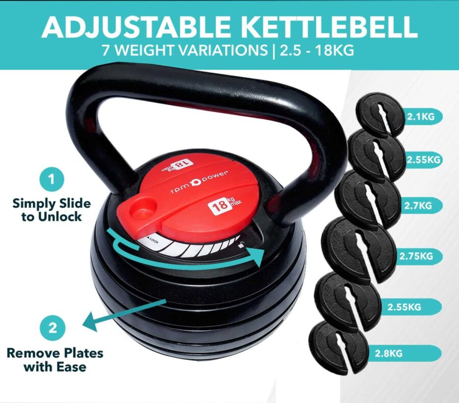 adjustable kettlebell, 18kg kettlebell