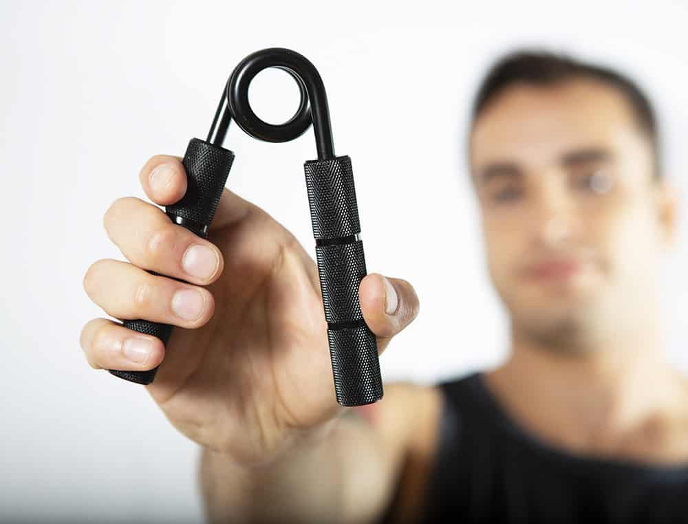 model with black powergripper
