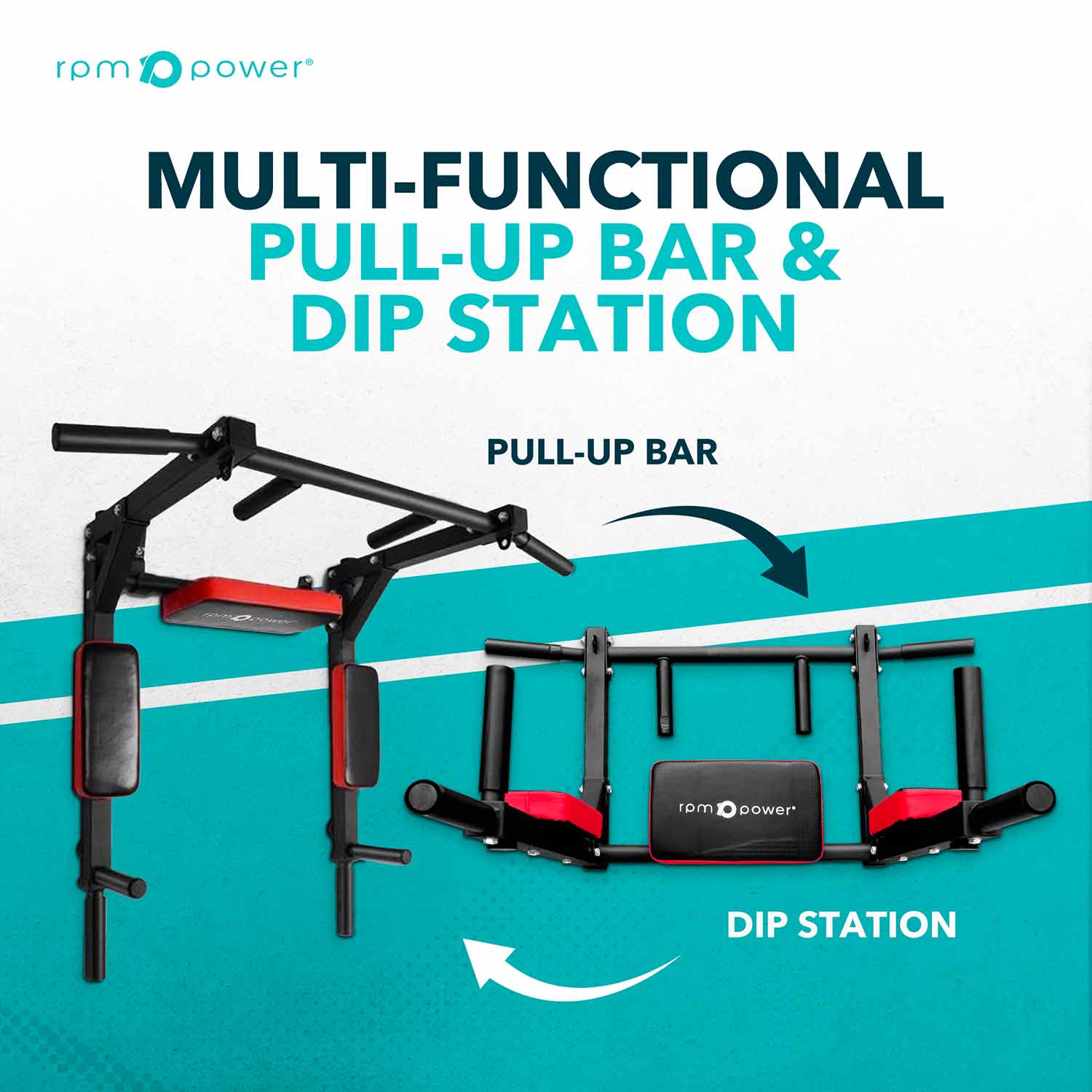 Wall-Mounted Pull-Up Bar & Dip Station - Image 2