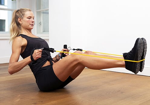 chest exercise with resistance bands