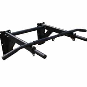 wall mounted pull up bar black