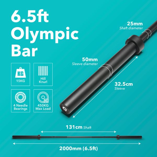 6 foot olympic online bar weight