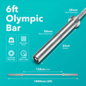 6ft Olympic Bar - 1800mm | 15kg