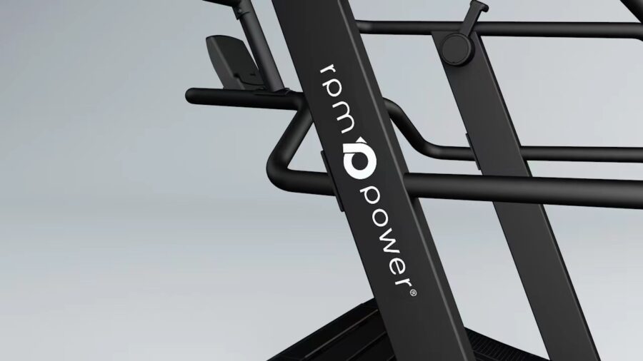 Close up of handles bars on RPM Power Curved Treadmill