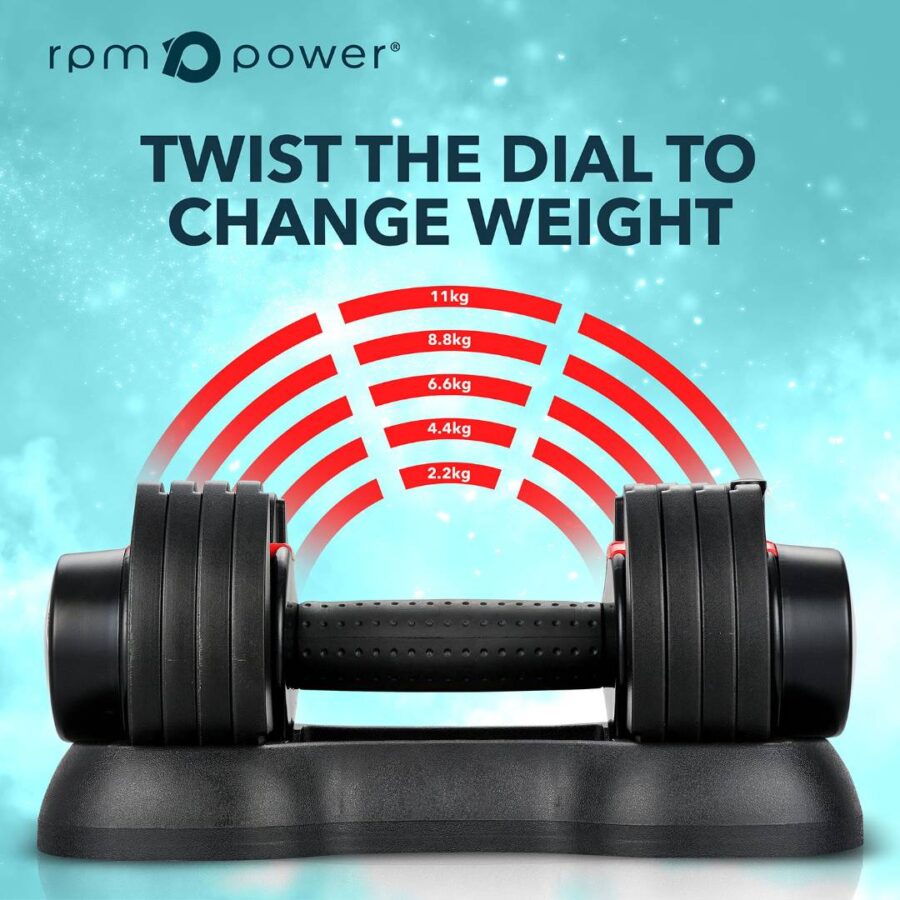 Adjustable Dumbbells 11kg & Weight Bench - Image 6