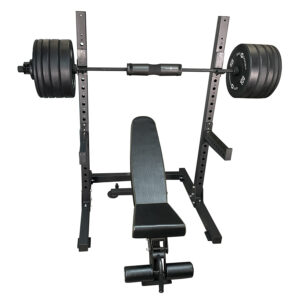 commercial weights bench and squat rack