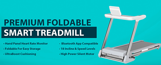 Foldable Treadmill and descriptive text
