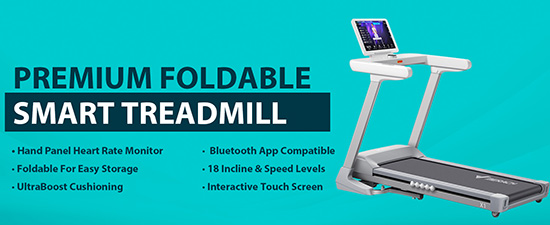 Foldable Treadmill and descriptive text