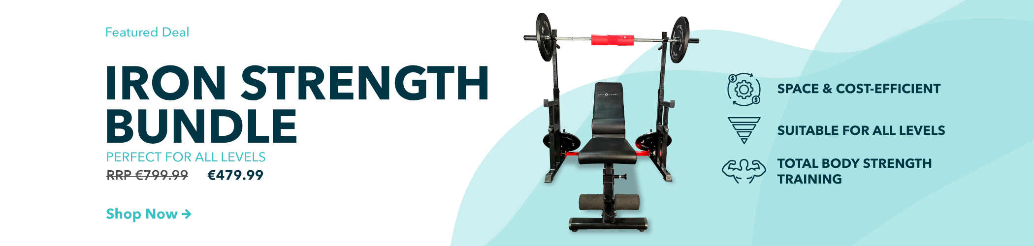 Banner image for iron strength home gym weight training bundle for desktop