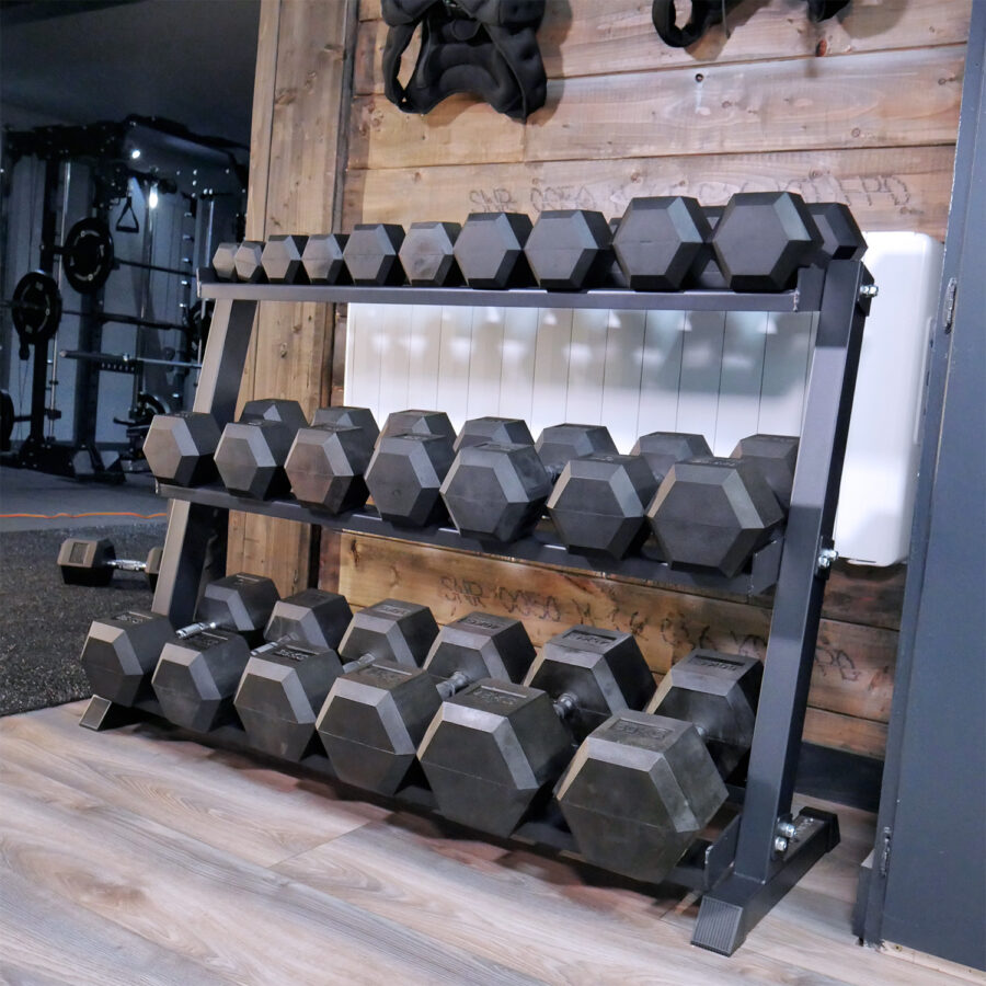 Hex Dumbbell Pairs 4-15kg with Stand (13-Piece Set) - Image 9