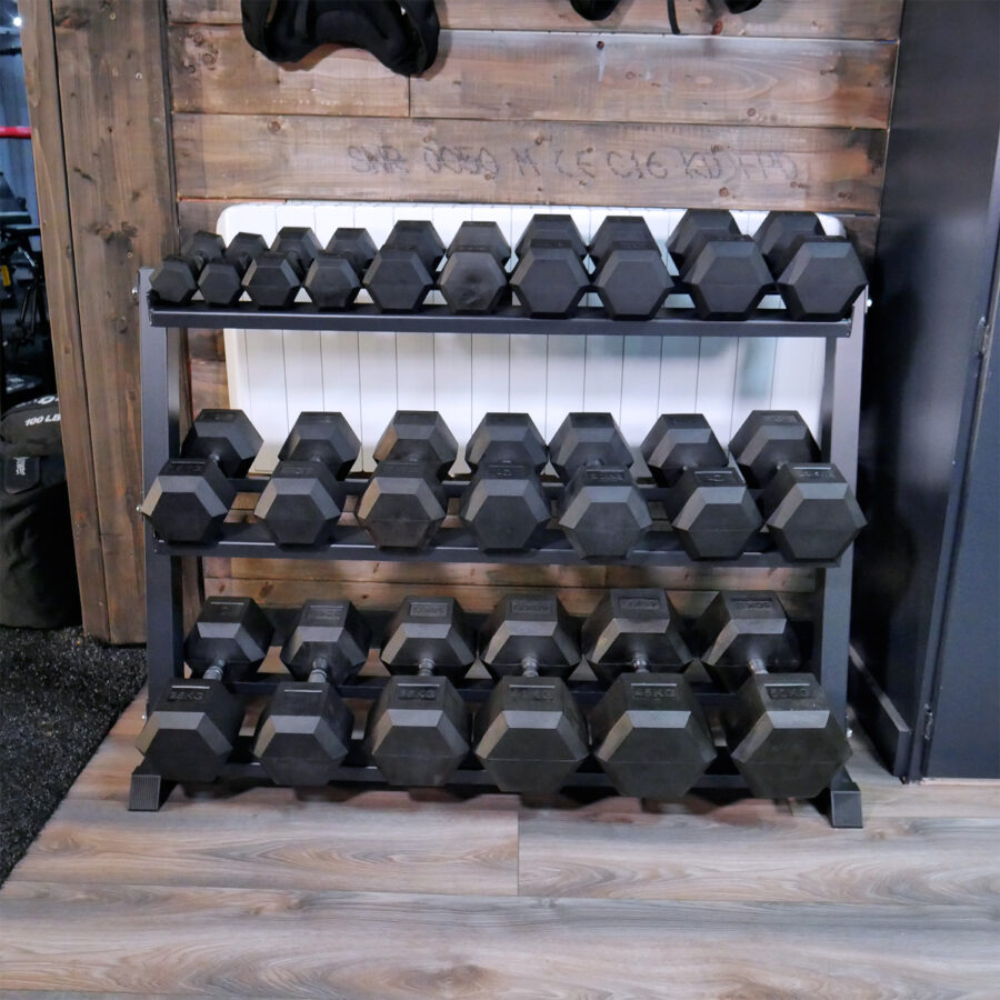 Hex Dumbbell Pairs 4-15kg with Stand (13-Piece Set) - Image 5