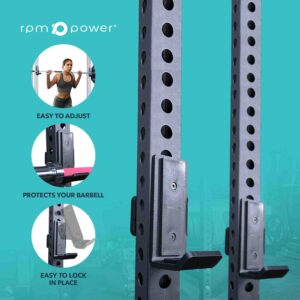 J-Hook Pair on a Squat Rack with descriptive text