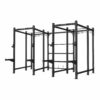 Power Squat Rig with J-Hooks, Spotter Arms and Weight Plate Storage