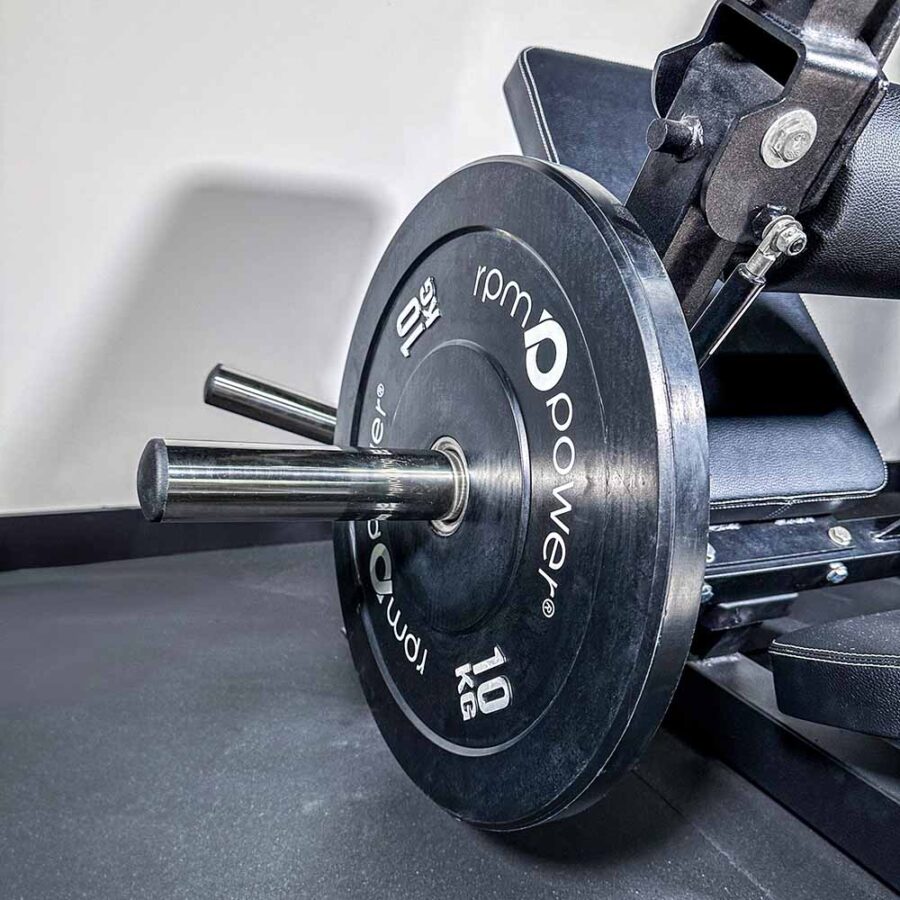 Hip Thrust Machine with Black Weight Plates