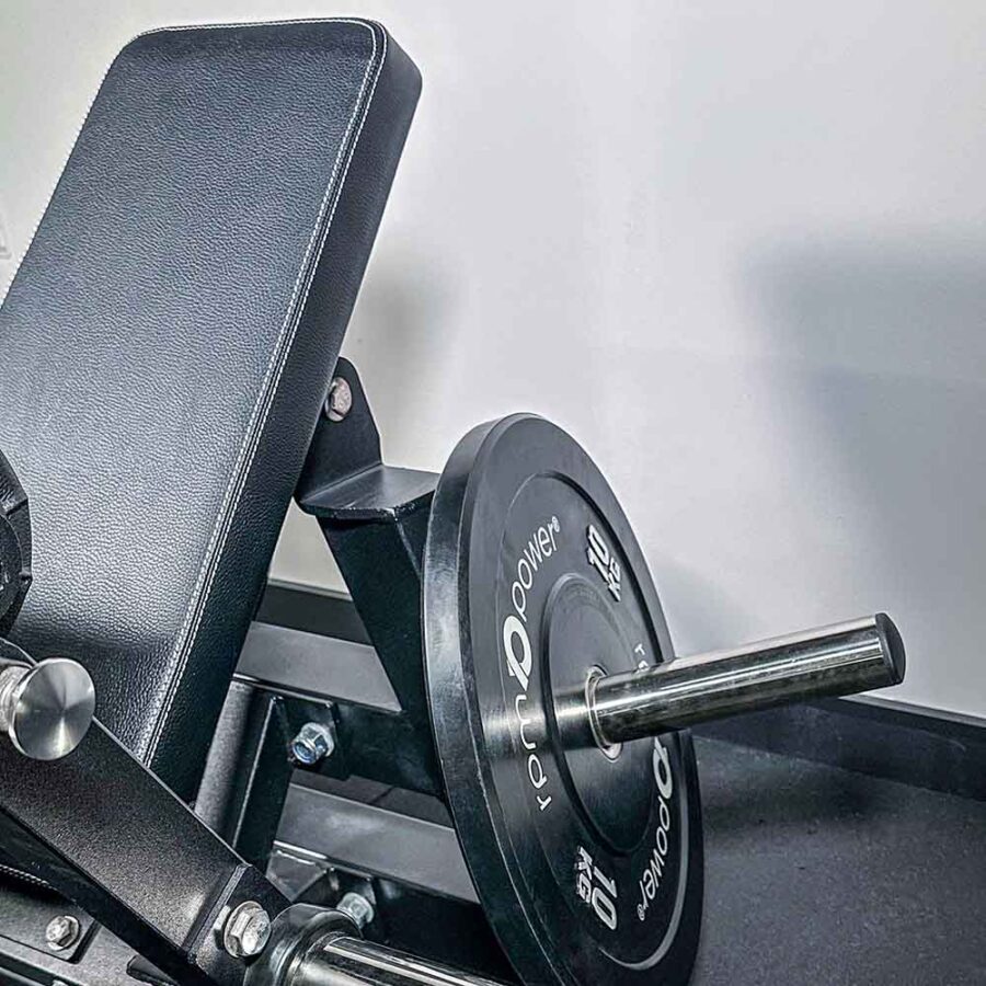 Hip Thrust Machine with Black Weight Plates