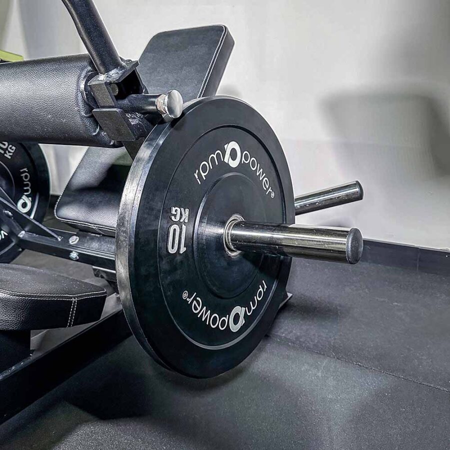 Hip Thrust Machine with Black Weight Plates
