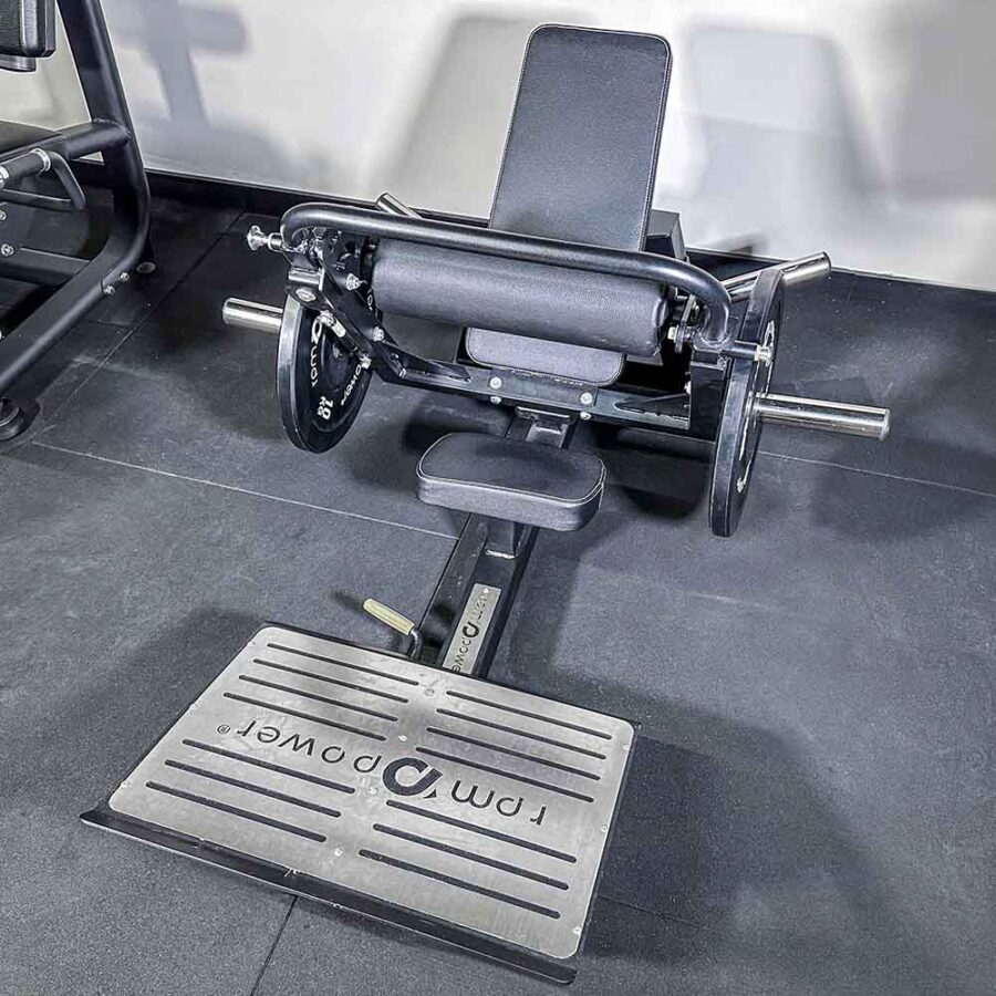 Hip Thrust Machine with Black Weight Plates