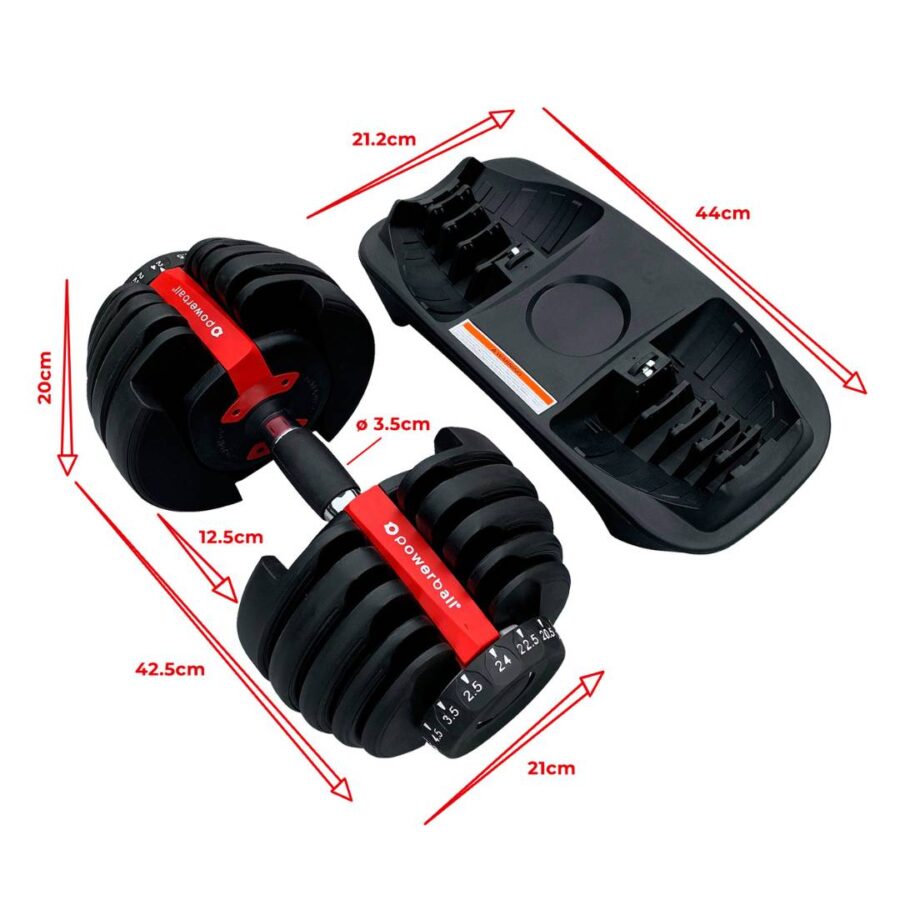 24kg Adjustable Dumbbell Dimensions
