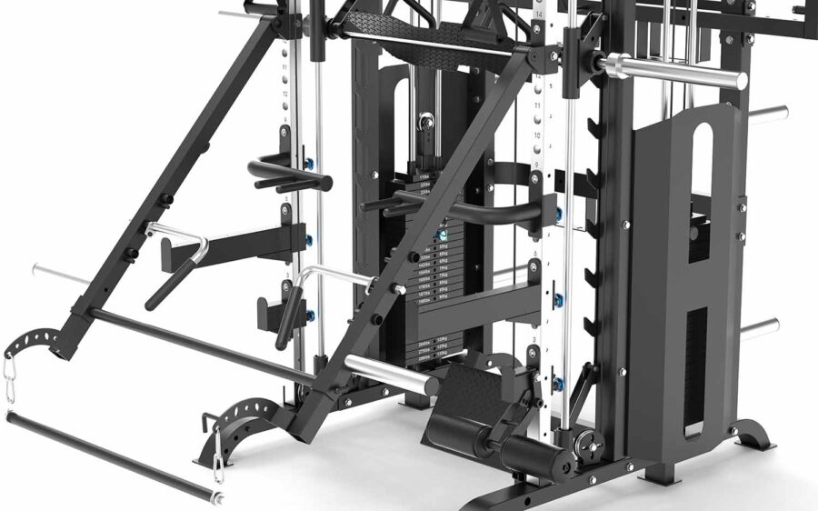 Multigym with Pull Up Bar, Jammer Arms, Smith Rail and Weight Stack