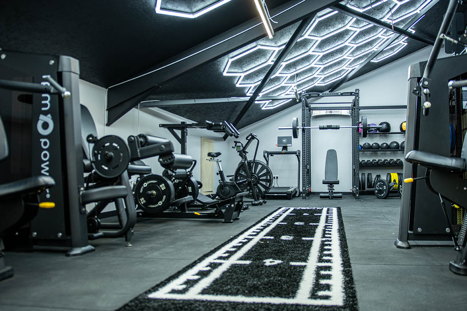 A range of fitness equipment in the RPM Power showroom