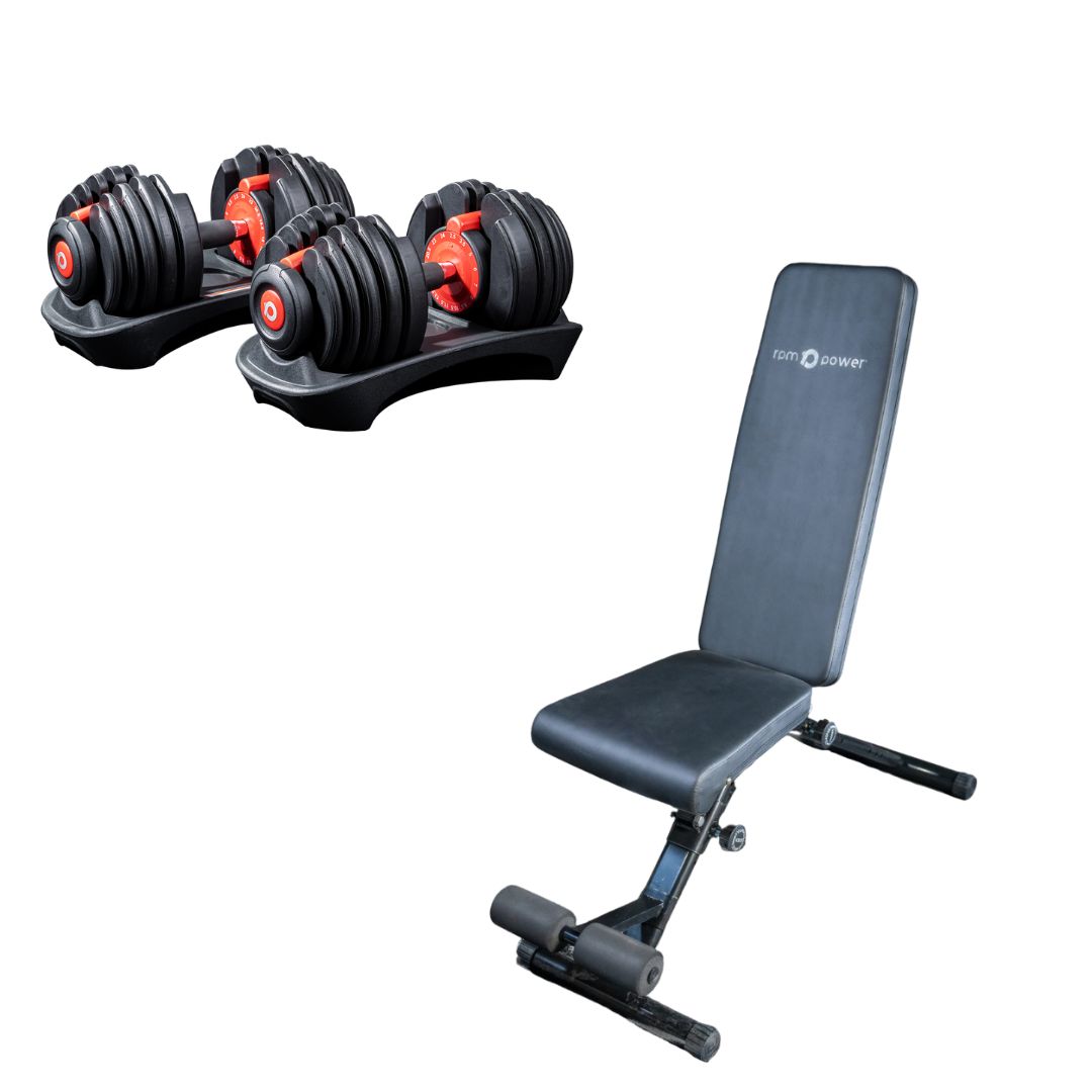 24KG Adjustable Dumbbells V2 & Bench
