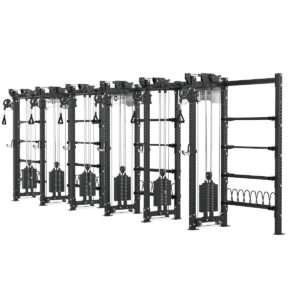 Cable Machine Power rack with Bumper Plate Storage, Pull-Up Bar & Slam Ball Storage